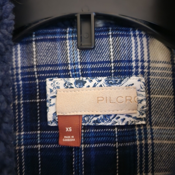 Anthropologie Pilcro Geometric Sherpa Fleece Longline Coat Jacket XS - Picture 3 of 16